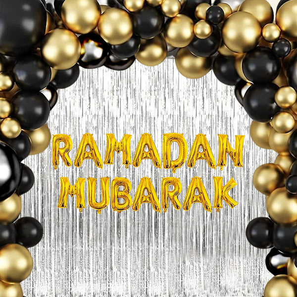 Golden & Black Ramadan Balloon Kit Bundle