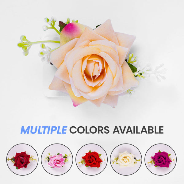 Fashion Flower Rose Hair Hairpin  For Woman Wedding Bridal Hair Clip Gifts